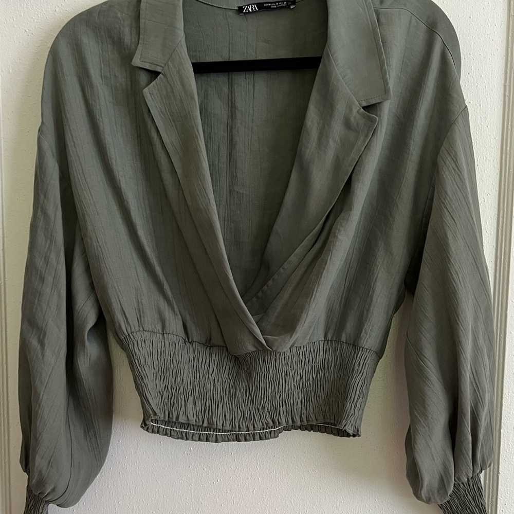 Zara cropped blouse